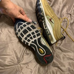 COPY - Gold Air Max 97’s slightly worn, in good condition